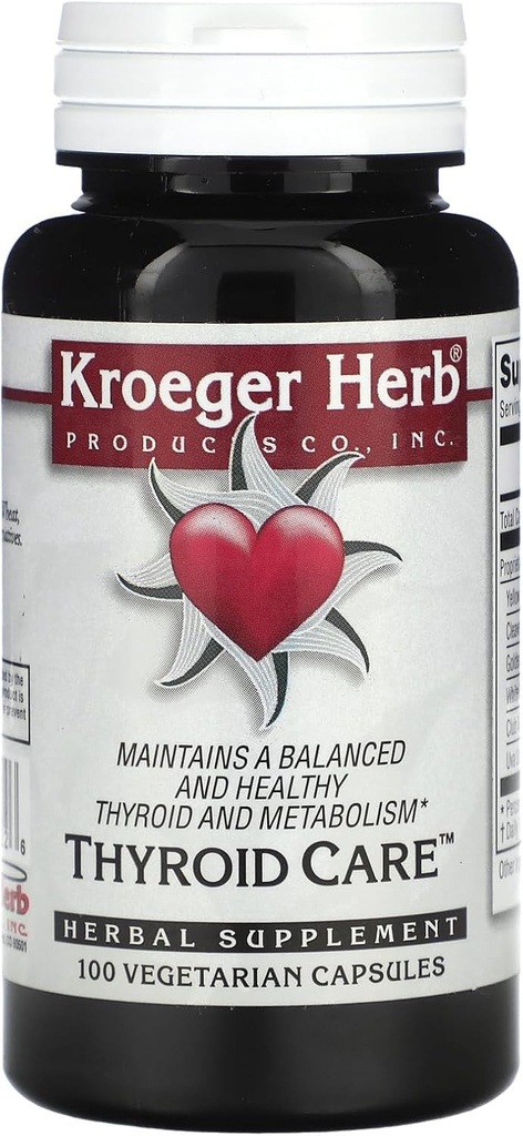 Kroeger Herb Thyroid Care Kapsler, 100 count
