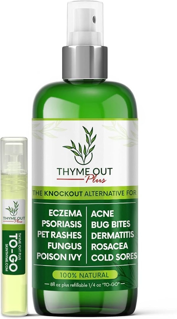 Plus Eczema behandling, Psoriasis behandling behandler akne, dermatitt, rosacea, kalde sår, kjæledyr utslett, Bug Bites, Poison Ivy, Anti-Itch Spray for kløende hud lindring for barn, voksen & baby