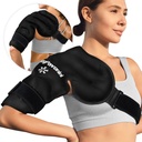 kingPavonini skulder ispakke rotator mansjetter kald terapi, reusable Gel ispakke for skulderskader, smerte lindring, svimmelhet, skulderkirurgi, Tengonitt, bursitt, svart, middels størrelse