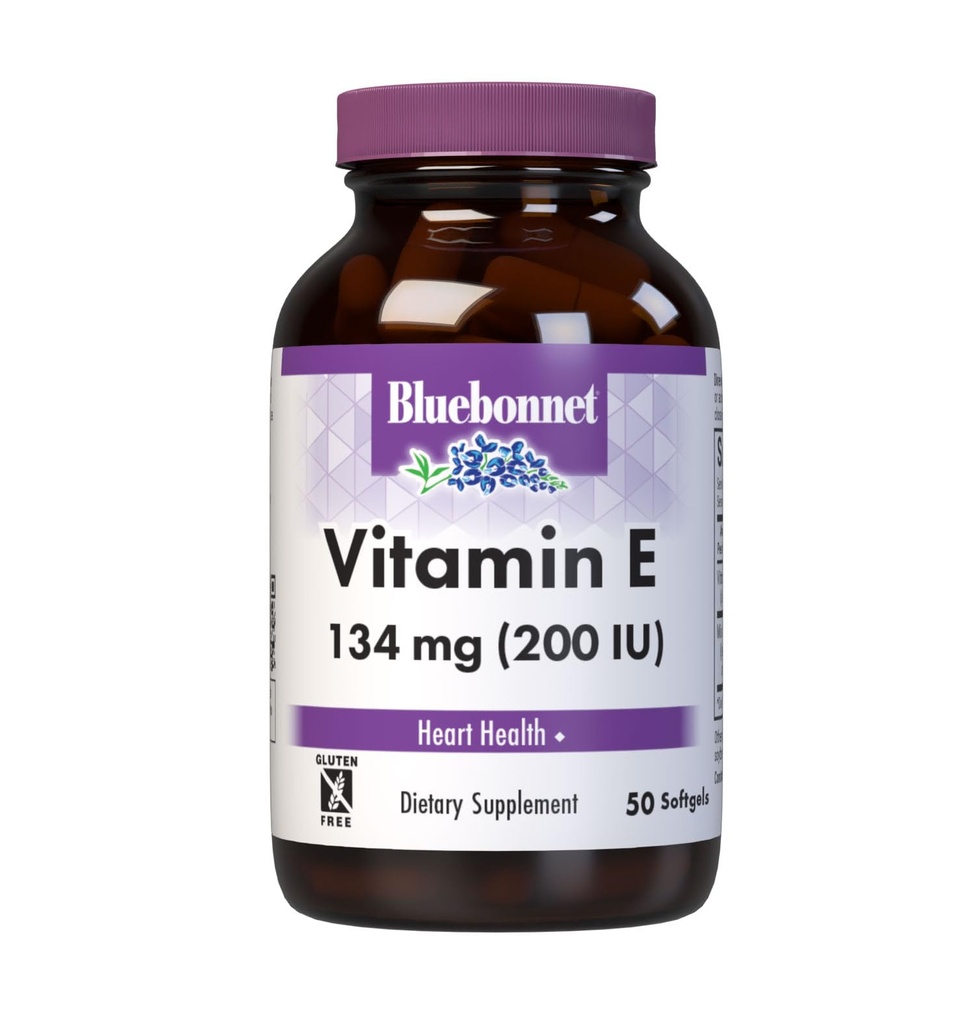 BlueBonnet Vitamin E 200 IU Blandet Softgels, 50 Antall