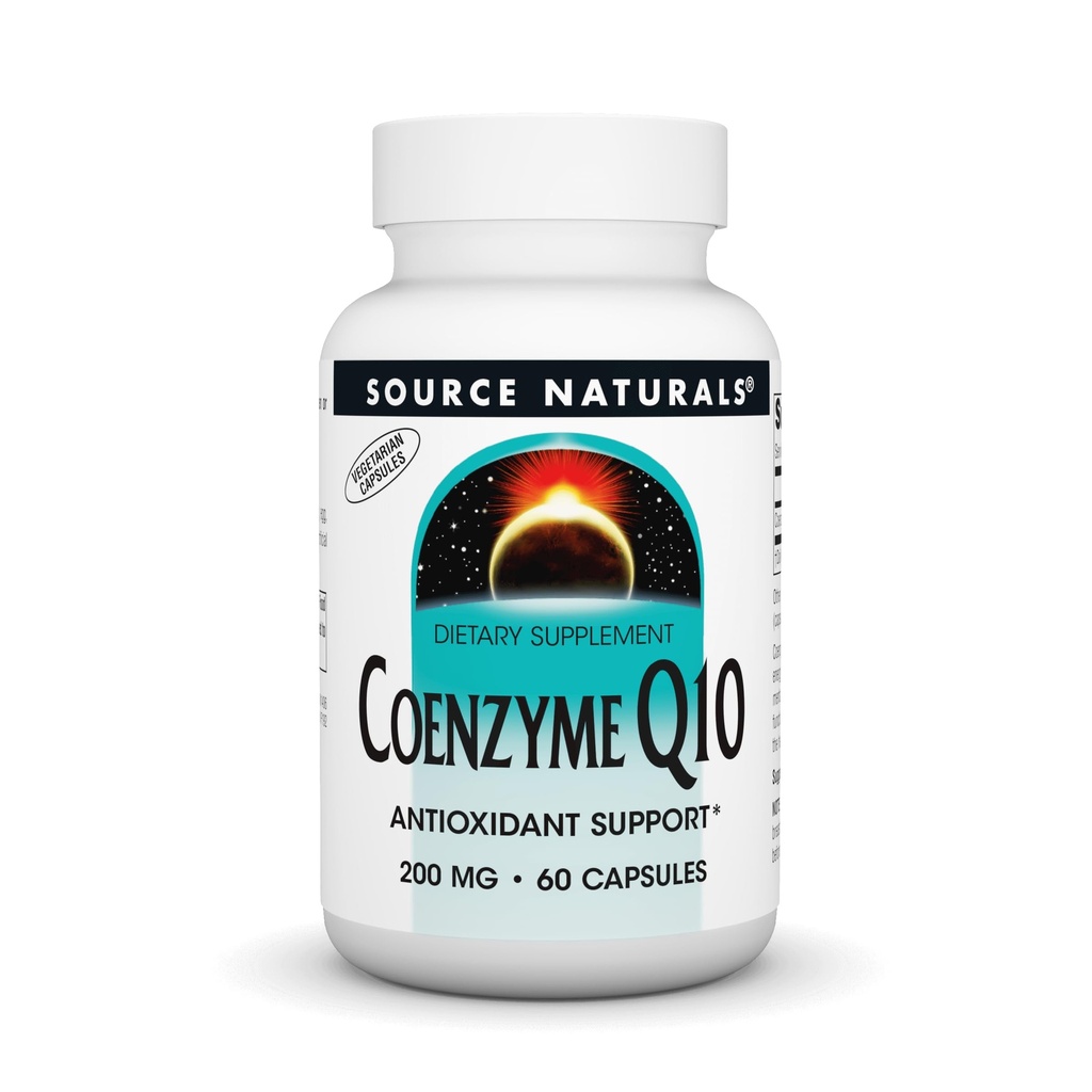 Kilde Naturals Coenzym Q10 Antioksidant støtte 200 mg for hjerte, hjerne, immunitet, og lever støtte - 60 vegetariske kapsler