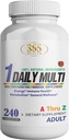 Multivitamin, Multimineral Supplement v/antioksidanter, sink, vitamin D3 & B vitaminer, glutenfri, ikke-GMO ingredienser - (240 Count) 365 Helse