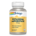 Solaray Kalium Asporotate Chelated Supplement, Electrolyte Balance & hjerte helse støtte, 100 serveringer, 100 kapsler