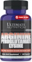 Ultimate Nutrition L-arginin kosttilskudd for menn og kvinner - Stacked Amino Acid Complex med aginin, Pyroglutamat & Lysin - Støtte GH, Nitric Oxid produksjon og optimalt blodflyt - 100 kapsler
