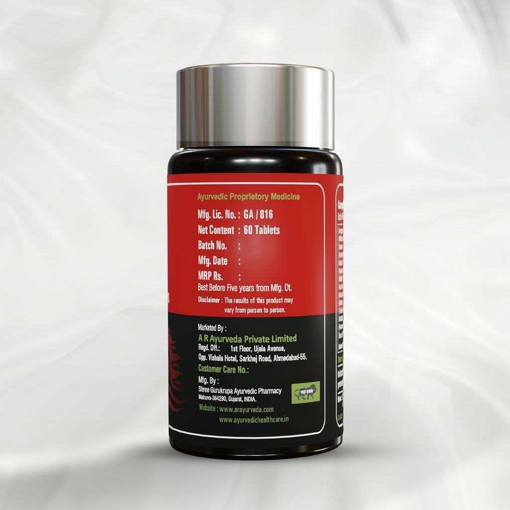 Hest Brann Kapsler for menn Ayurvedisk Supplement for utholdenhet, muskelvekst, immunitet og generell helse