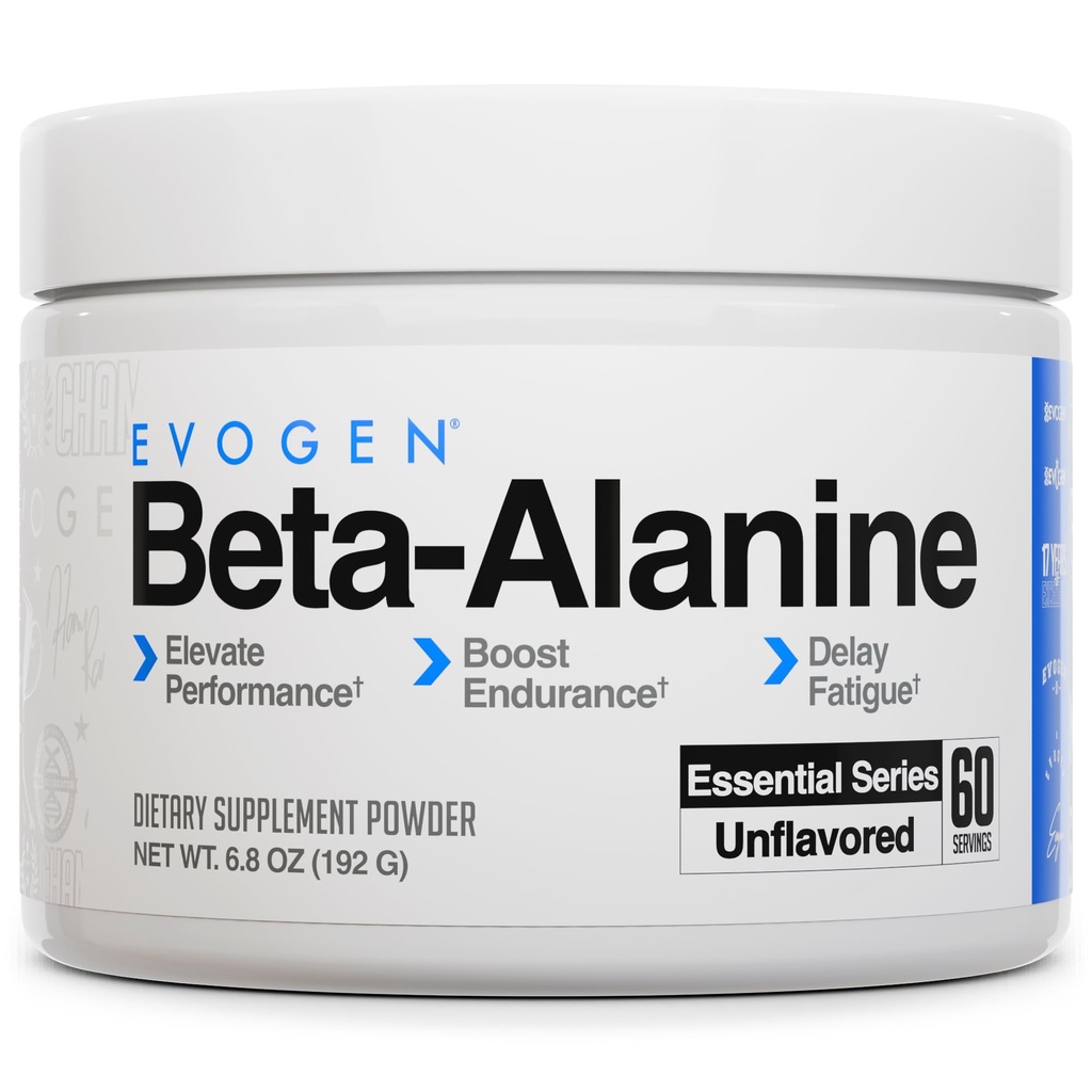 Evogen Beta-Alanin - Ytelsesforbedrer | Boost Endurance, forsinkelse tretthet | Unflavored | 60 Serveringer