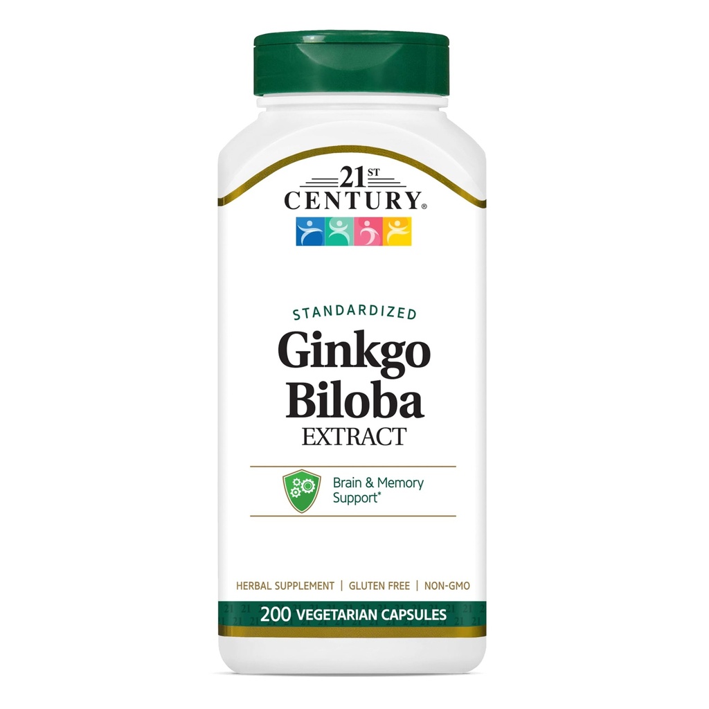 21st Century Ginkgo Biloba Extract Veg-Capsules, 200-fylke (21687)