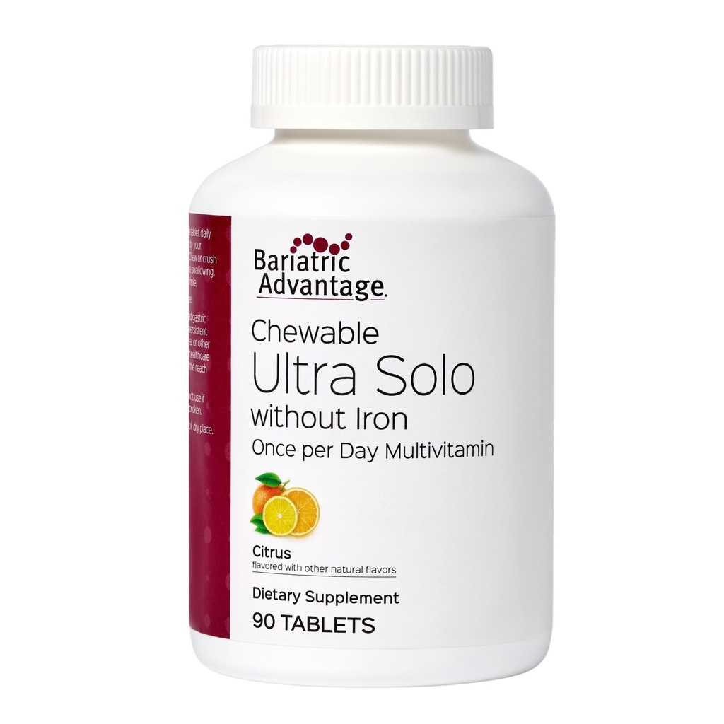 Bariatrisk fordel - Chewable Ultra Solo uten jern - Citrus - 90 tabletter - (pakke med 1)