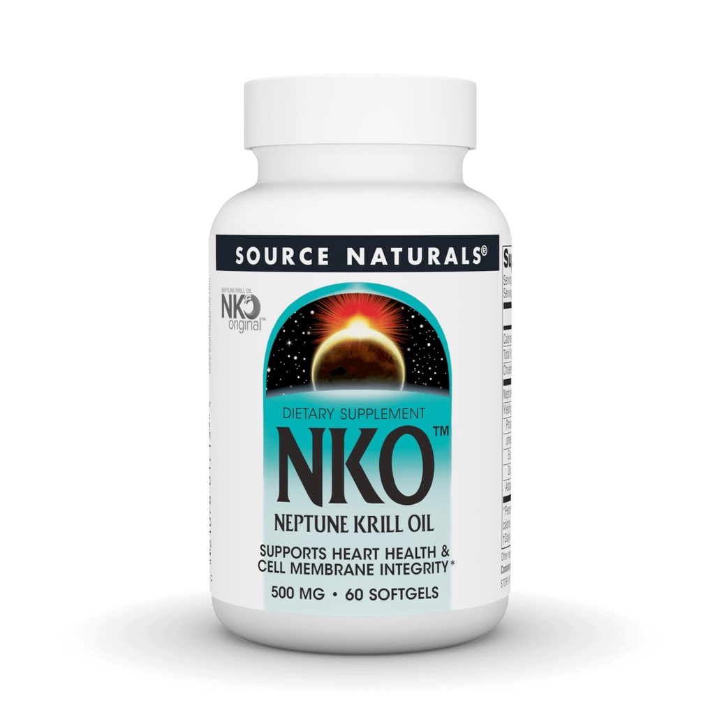 Kilde Naturals NKO Neptune Krill Oil, støtter hjerte helse og cellemembran Integritet * 500 Mg - 60 Softgels