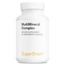 SuperSmart - Multimineral Complex Supplement (Full Spectrum) - med magnesium, sink, bor, kalsium, kromium, selenium, jodin, kalium | Ikke-GMO og glutenfri - 90 vegetariske kapsler