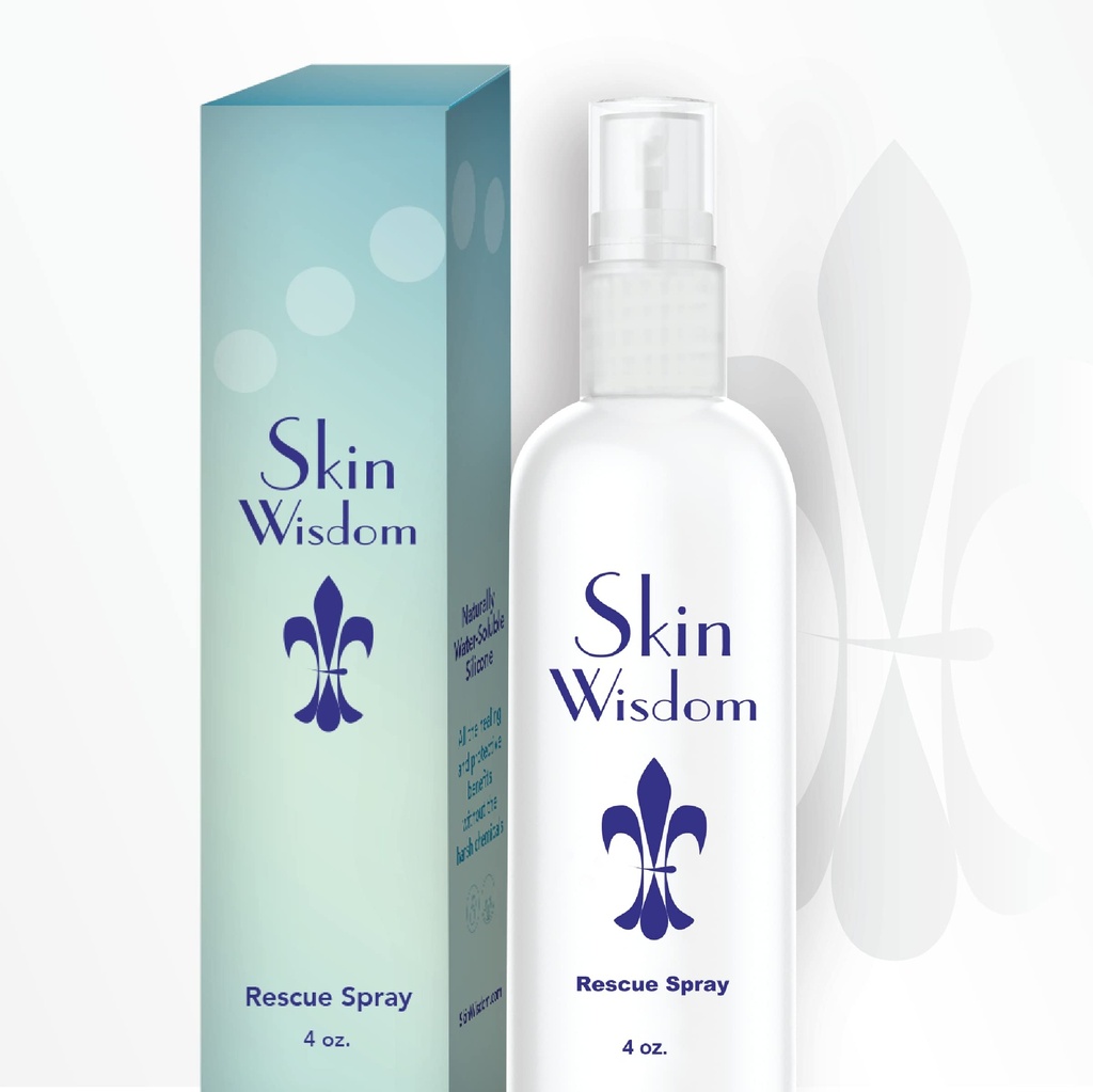 Rescue Spray fremmer sunn hud med hyaluronsyre, organisk aloe Vera og patentert formel for eksem, rosacea, stråling dermatitt, solbrenthet, utstråling, arrereduksjon 4 floz