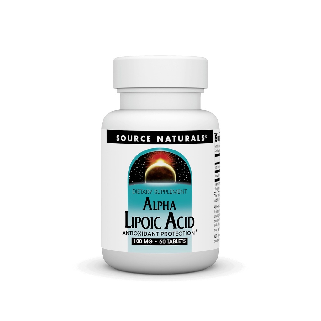 Kilde Naturals Alpha Lipoic Acid støtter sunn sukkermetabolisme, leverfunksjon og energigenerasjon* -100 mg - 60 tabletter
