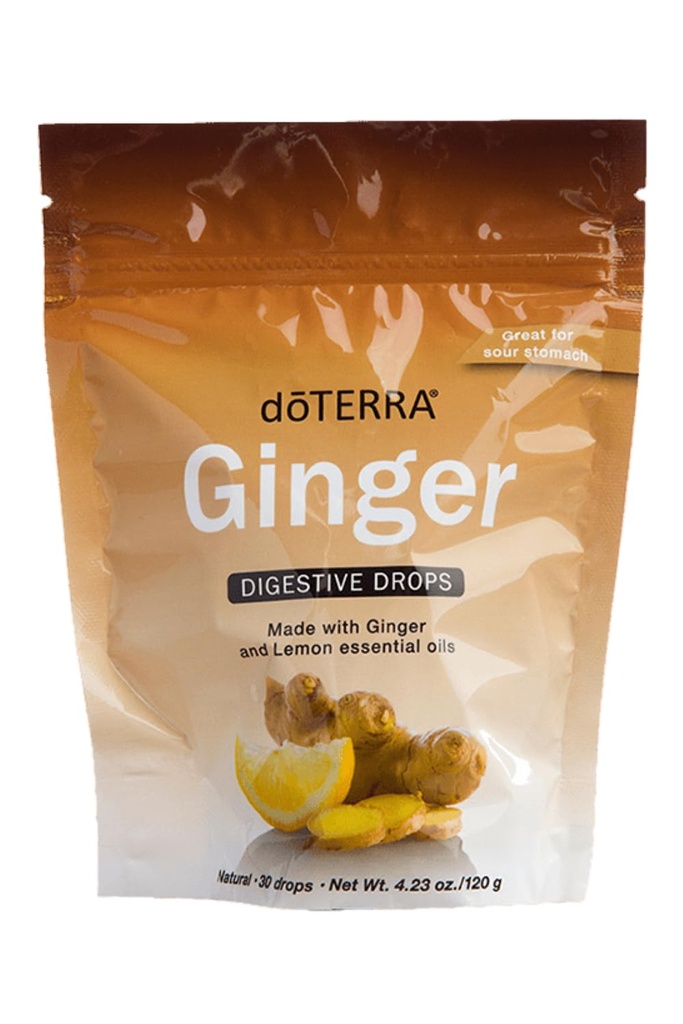 doterra Ginger Throat Digestive drops 30 Count Bag