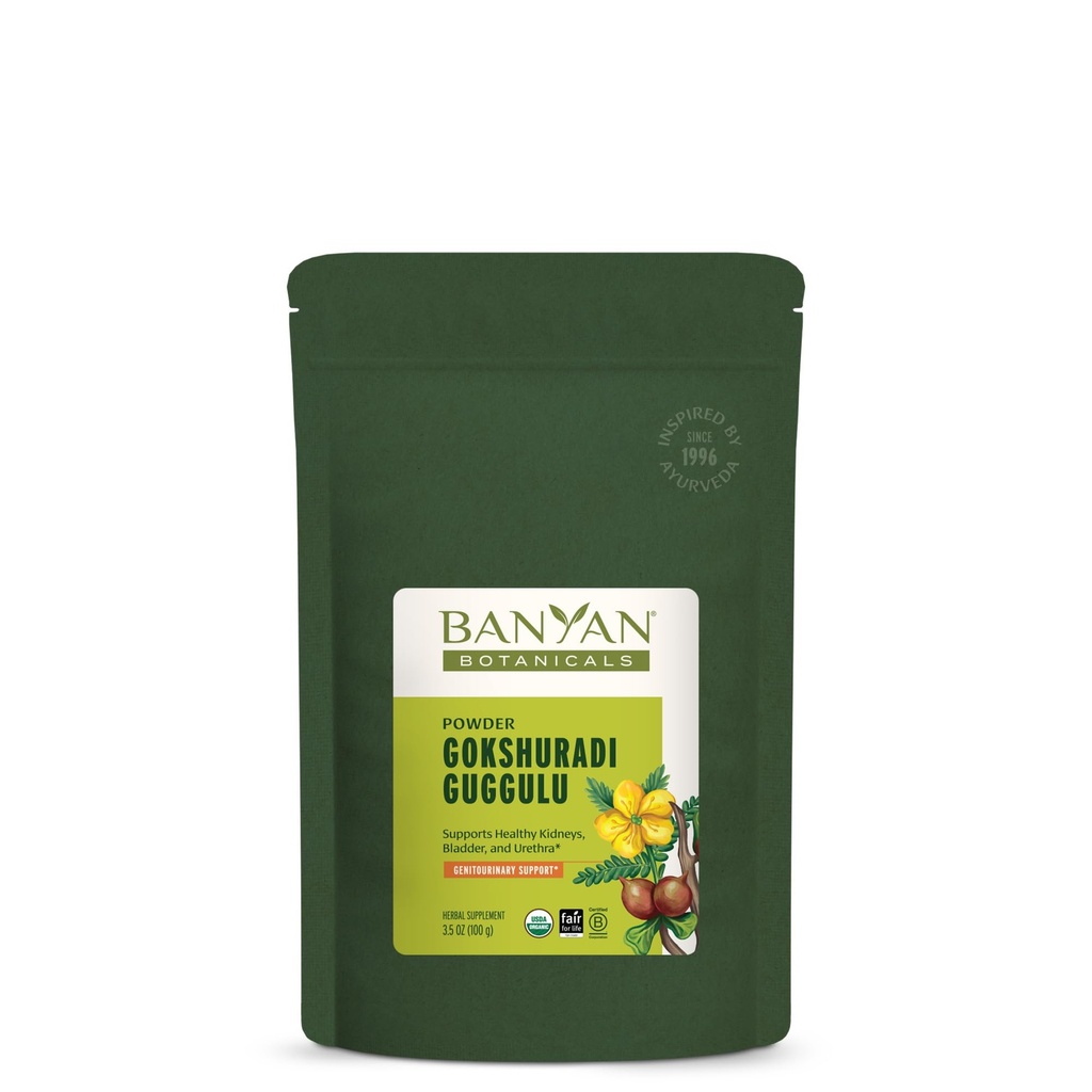 Banyan Botanicals Gokshuradi Guggulu pulver – Økologisk ayurvedisk Supplement med Guggulu & Gokshura – for sunn urinstrakt og nyrestøtte* – 3,5 oz – Ikke-GMO Sustainable Sourced Vegan