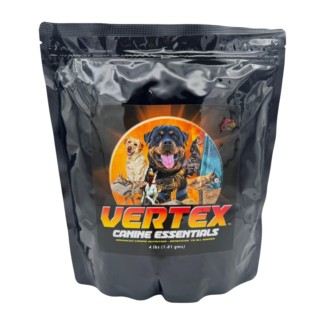 Vertex High-Performance Hunde Supplement - Predested Liver, Whey & Egg Protein - støtter Muskel, Recovery, Fertilitet, Digestion og melk produksjon - Ideell for arbeid, avl og aktiv hund - 4LBS
