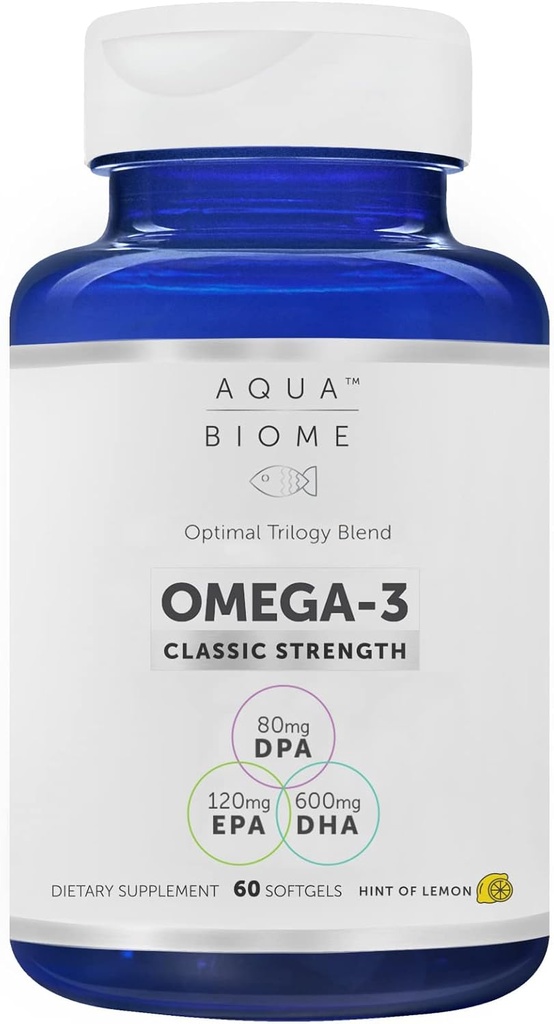 Enzymedica høy potens fiskolje, EPA DHA Omega 3 Supplement 1 måneds forsyning ® Organisk fiskeolje Burpless Omega 3 fettsyre kosttilskudd Omega 3 fiskeolje, 60 Softgels