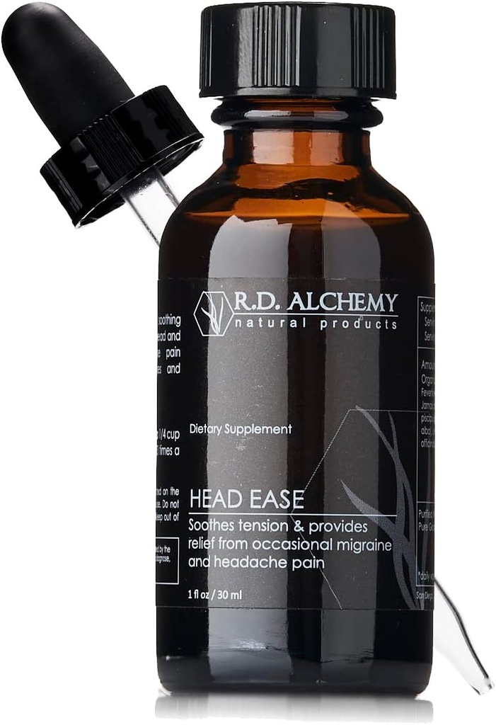 RD Alchemy - 100% naturlig og organisk hode ease ekstrahere til Soothe tension og gi lindring fra noen ganger følelser av migrain og hodepine smerte