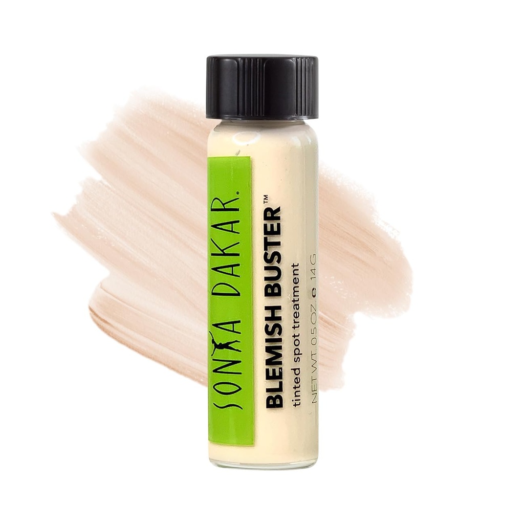 SONYA DAKAR Blemish Buster - Acne Spot behandling, med salisylsyre, svovel, Camphor, aktive probiotika (Lactobacillus og Bifidobacterium), Tinted for dagtid bruk .25 oz - ren skjønnhet