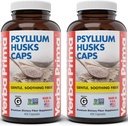 Yerba Prima Psyllium Huss Caps, 625 mg, 400 kapsler (Pack of 2) - Naturlig fiber for menn og kvinner - Regelmessig støtte Supplement
