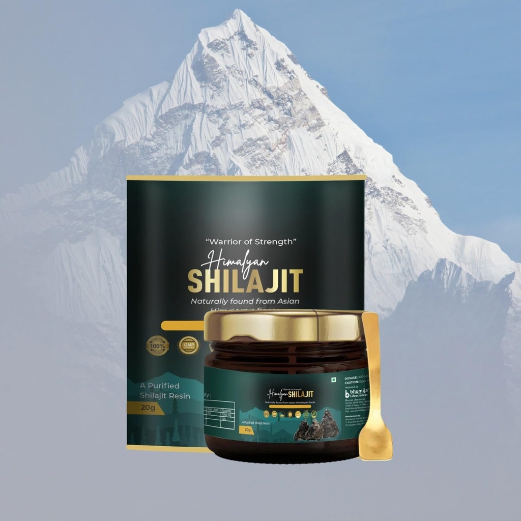 Bhumija og livsvitenskap organisk Resin Shilajit Supplement for menn og kvinner