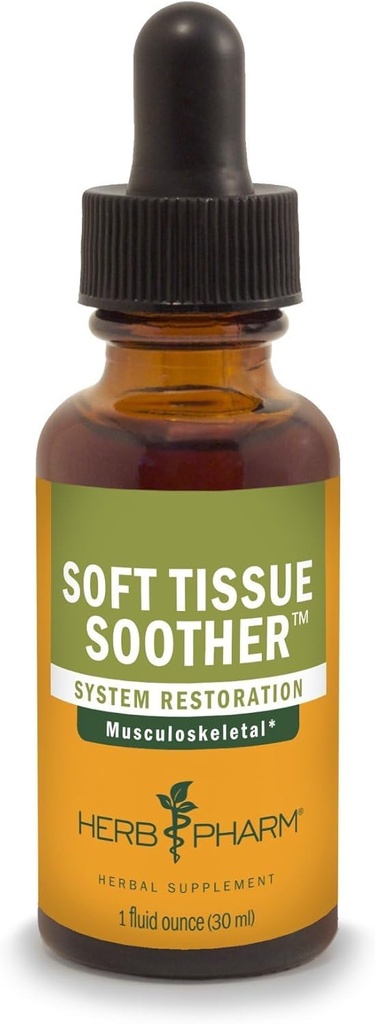 Herb Pharm Soft Vessue Soother Herbal flytende formel for stomatose systemstøtte - 1 Ounce
