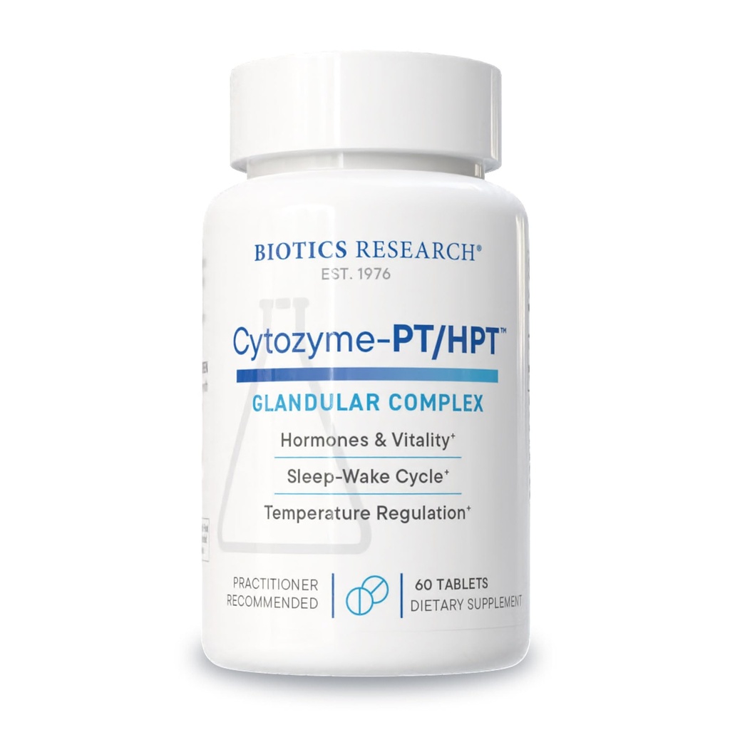 Biotikk forskning Cytozyme PT HPT Lamb Pituitary / Hypothalamus Complex, støtter funksjonen til pituitary Gland og Hypothalamus, Adrenal helse, Brain Boost 60 tabletter
