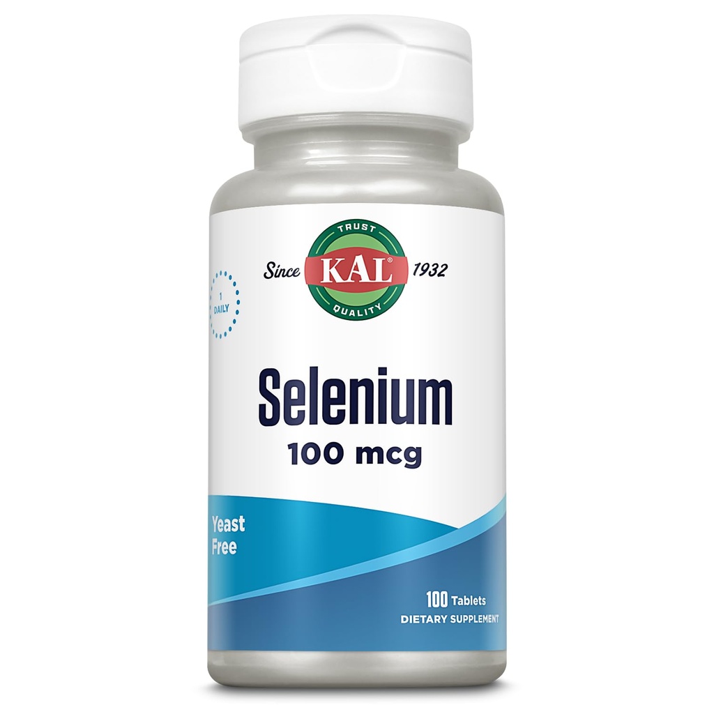 Kal 100 Mcg Selenium yeast gratis tabletter, 100 greve