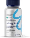 Foster & Thrive Loratadin 10mg Ikke Drowsy Allergi Relief for Sinus trykk og sesongmessige allergier, Antihistamine lindrer kløende øyne, Sneezing, barn og voksne, 120 tabletter