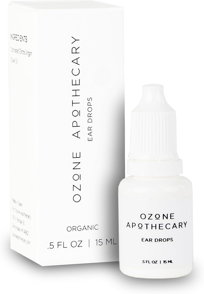 Økologisk øre Drops Ozone Olje Infundert ørepleie | Ozonert olje til nourish, beskytte og renser for mennesker og kjæledyr