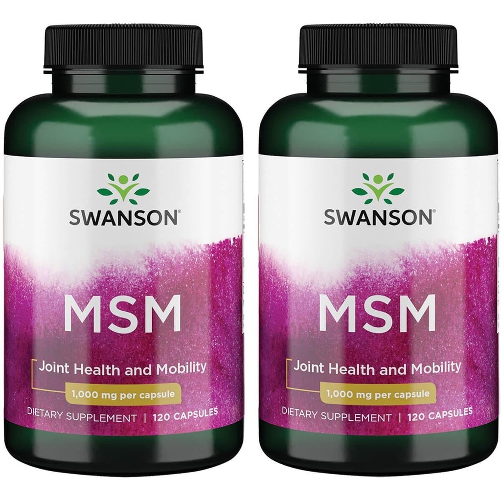 Swanson Msm 1000 mg 120 Caps (2 Pakke)
