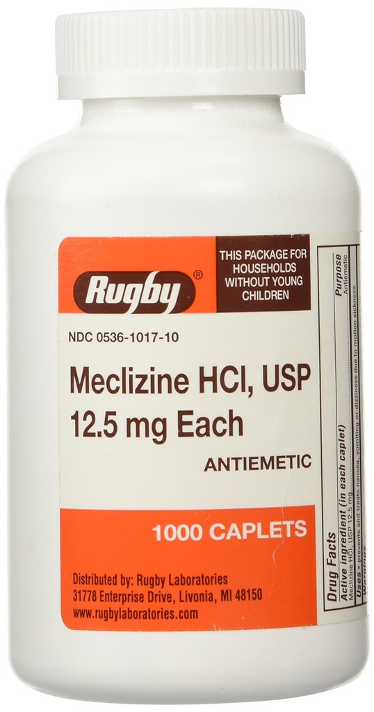 MECLIZINE TABS 12,5 MG OTC * RUG Størrelse: 1000
