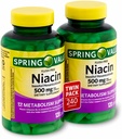 Spring Valley - Flush Free Niacin (B-3) 500 mg, 240 kapsler (2 flasker 120)