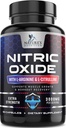 Nitric Oxid Booster ekstra styrke 3000mg - 3X Styrke L-Arginin & Citrullin, beste nitric oksid kosttilskudd for menn, støtter muskel, hjerte helse, energi supplement, flaske i USA, 60 kapsler