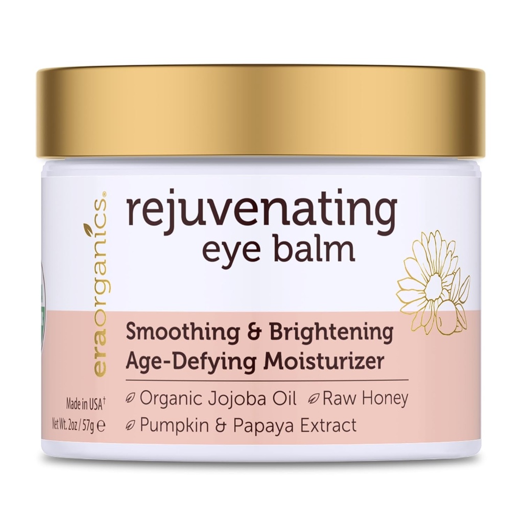 USDA Organic Eye Moisturizer Cream - Fordomming og nourishing Age Defishing Balm - naturlige ingredienser for sensitive hud med Jojoba olje, Argan olje for puffiness, Fine Lines Plus Mer