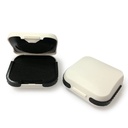 (2 i pakke) Høreapparat Storage Case Små - Høreapparater bære Box Hard Holder For CIC, ITC ABS Hvit
