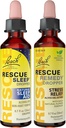 Rescue Stress Relief & Sleep Support Bundle, Non-Alcohol Formler, Bach Remedy Dropper 20ml 2-Pack Sleep Dropper 20ml, Homeopatisk Blomster Essenser