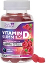 Vitamin D3 Gummies 5000 IU (125mg) - Triple Styrke Bone and Immune Support, Vitamin D Gummy Dietary Supplement, Naturens Berry D Vitamin Supplement, Bringebær Flavored, Ikke-GMO - 120 Gummies