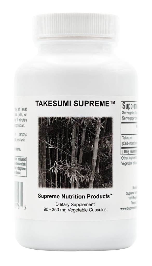 Supreme ernæring Takesumi Supreme, 90 ren aktivert Bamboo Charcoal Vegetariske kapsler