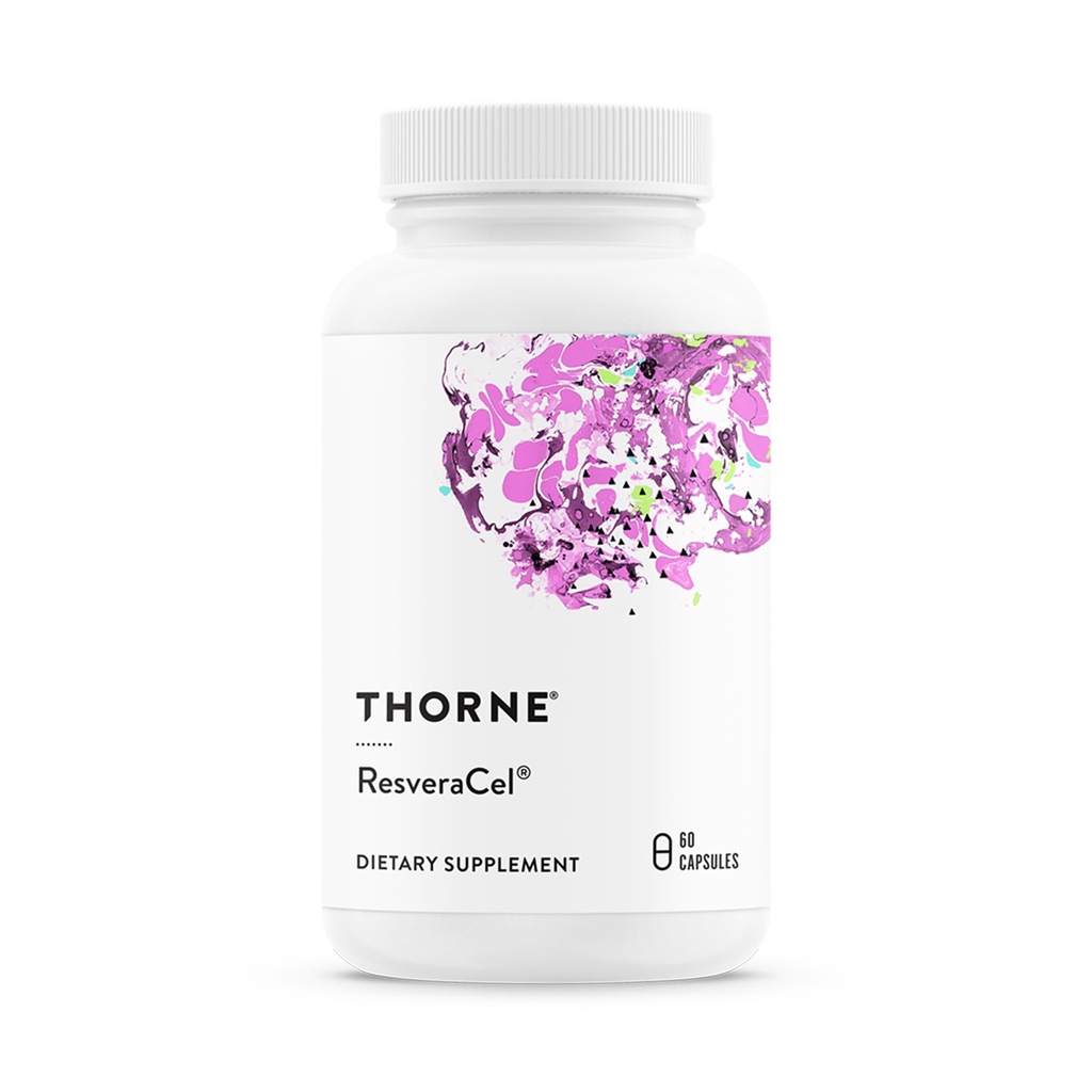 THORNE - ResveraCel - Nikotinamid Riboside med Quercetin Phytosom & Resveratrol - Støtte Sunn Aging, Metylering, Cellular Energiproduksjon og Metabolisme* - 30 Serveringer