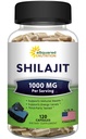 aSquared ernæring Shilajit 1000 mg - 120 kapsler - ren Shilajit ekstrakt Supplement og pulver kompleks piller - Naturlig Humic & Fulvic Acid & Trace Minerals - Alternativ til Resin & Dråper
