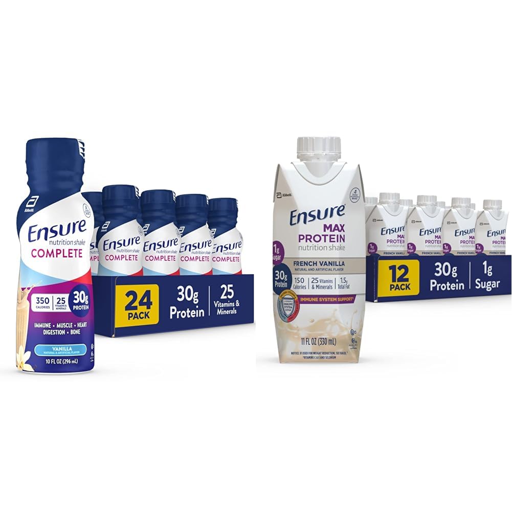 Sørg for COMPLETE ernæringshake 30g proteinmåltid erstatningshake med næringsstoffer for immun helse og Max protein ernæringshake med 30g protein