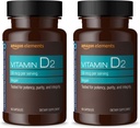 Elementer Vitamin D2 2000 IU, Vegan, 65 Kapsler, støtter sterke bein og immun helse, 2 måneders forsyning (pakke May Vary) (Pack of 2)