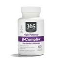 365 Everyday Value, B Complex Hi Potens m/ Herbal Support, 60 ct
