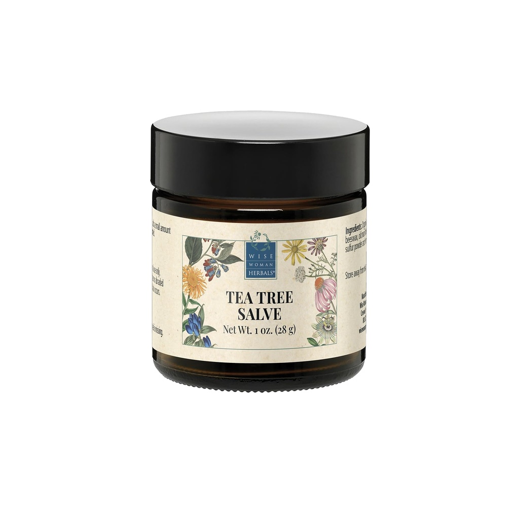 Wise Woman Herbals - Tea Tree Salve - 1 Oz - fremmer normal sunn hud, hjelper med å tørke kløende hud og irritasjon på tånegler, negler og kropp