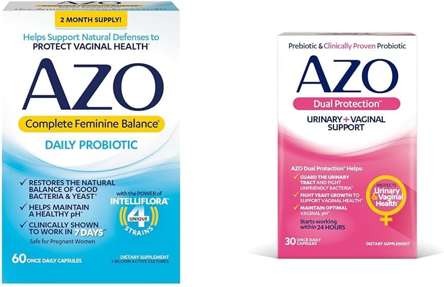AZO Complete Feminin Balance Daglig probiotika for kvinner, klinisk bevist for å beskytte Vaginal Helse & Dual Protection