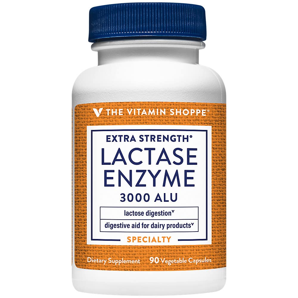 Ekstra styrke Lactase Enzyme a - Digestive Aid a - 3000 ALU (90 grønnsaker kapsler)