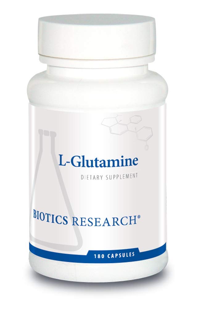 Biotikk forskning L Glutamine, gastrointestinal helse, Gut lining støtte, optimal muskel støtte, lean muskel, antioksidant aktivitet, gratis form aminosyre. 180 Kapsler