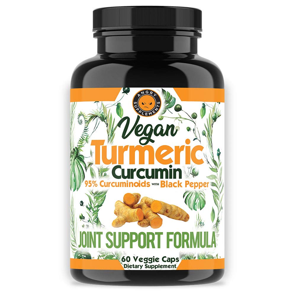 Vegan Turmeric Curcumin med svart pepper ekstrakt (60 Veggie Capsules-2 måneders forsyning), 95% Curcuminoids - Alle naturlige kraftige antioksidant for felles støtte og relief (1-Bottle)