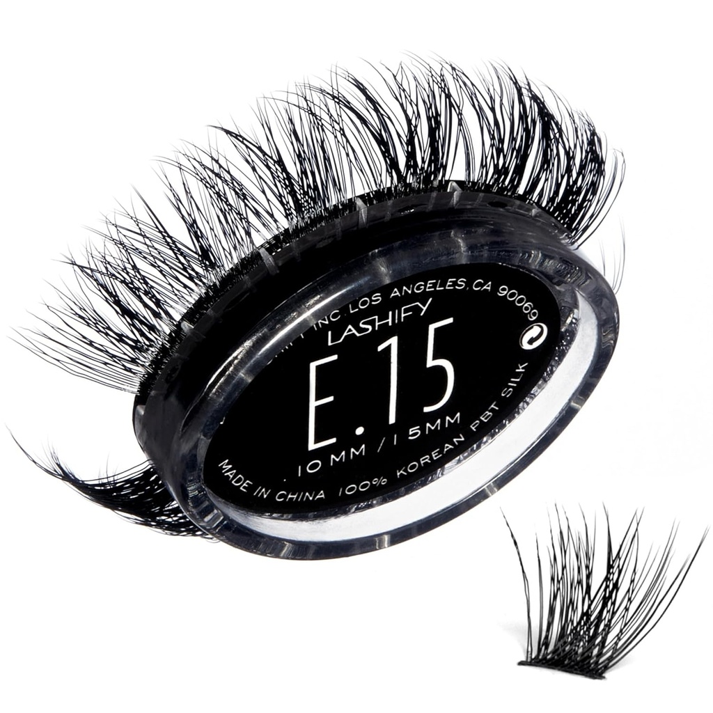 Lashify Extreme 15mm Gossamer DIY Eyelash utvidelser Påfyll, svart, enkle falske lasjer å legge til trekantet volum