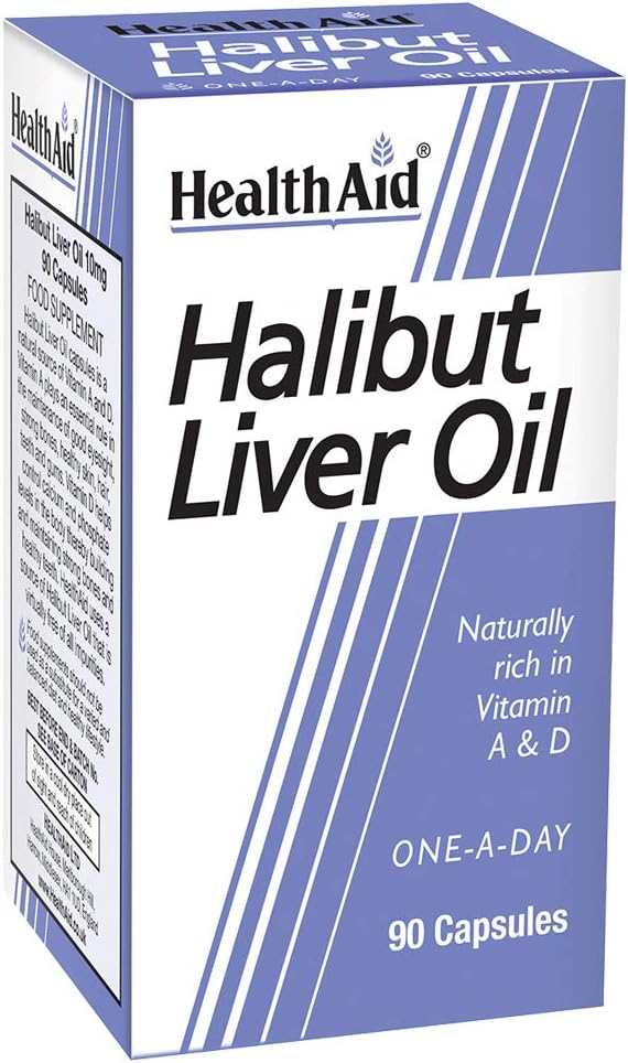 HealthAid Halibut Liver Oil - 90 kapsler